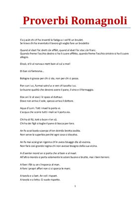 Proverbi Romagnoli