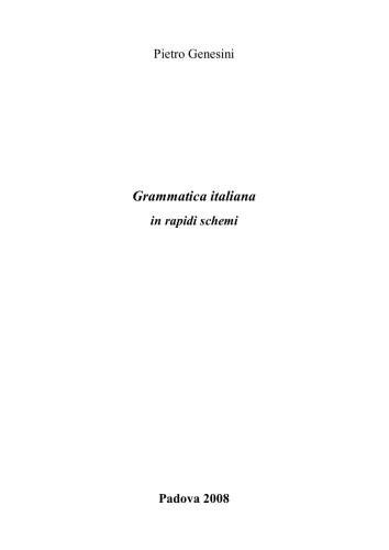 Grammatica italiana in rapidi schemi