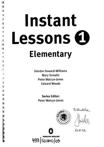 Instant Lessons 1. Elementary
