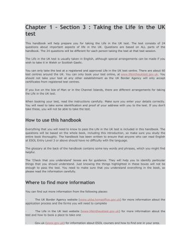 Life in the UK study guide