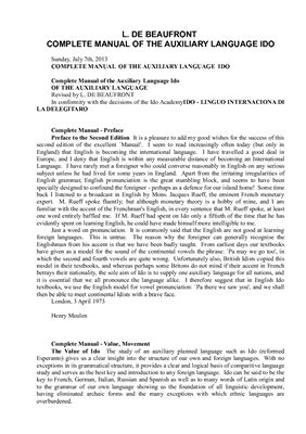 Complete Manual of the Auxiliary Language Ido