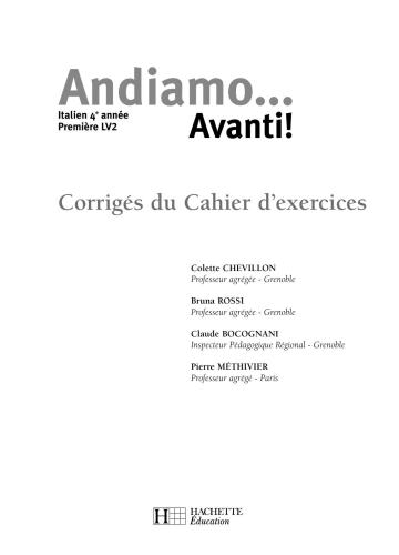 Tutto bene! 13 Livres professeur Italien Ed.Hachette Lycée (in francese)