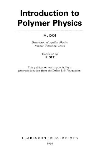 Introduction to polymer physics