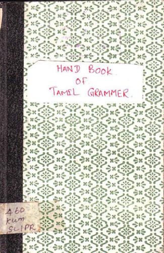 Handbook of Tamil Grammar