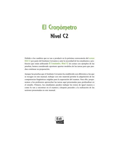 El cronómetro. Nivel C2. Ejemplo de examen