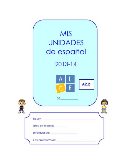 Mis unidades de español 2013-2014. Nivel A2.2