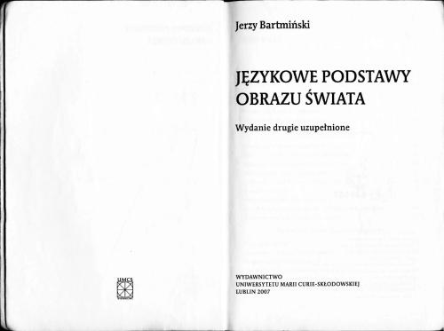 Językowe podstawy obrazu świata