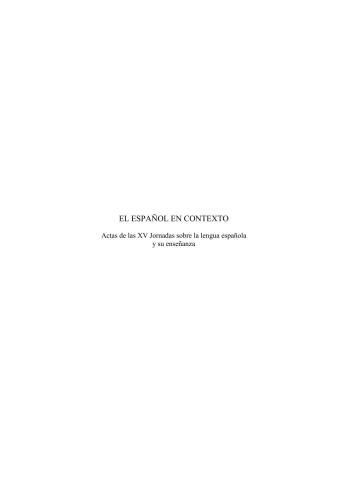 El español en contexto