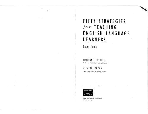 Fifty Strategies For Teaching English Language Learners