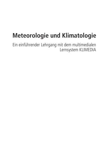 Meteorologie und Klimatologie