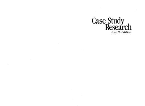 Case Study Research: Designs and Methods