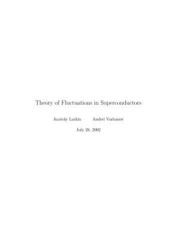 Theory of fluctuations in superconductors