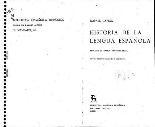 Historia de la lengua española