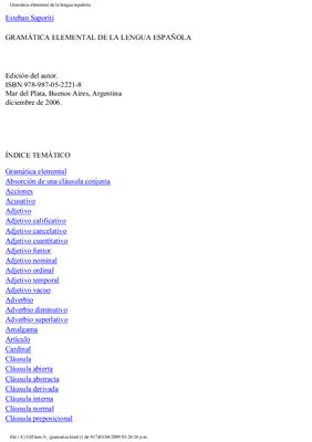 Gramática elemental de la lengua española