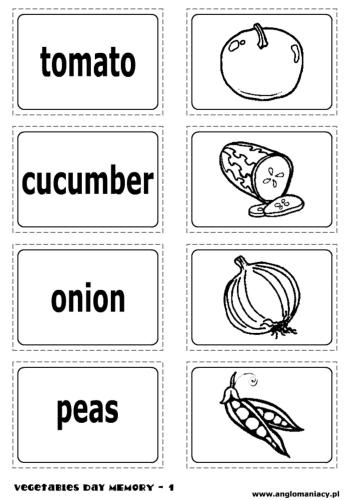 Memory Game Vegetables