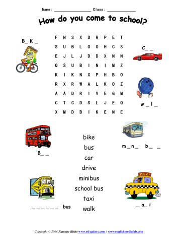 Словарь-картинка - Transports