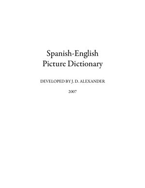 Spanish-English Picture Dictionary