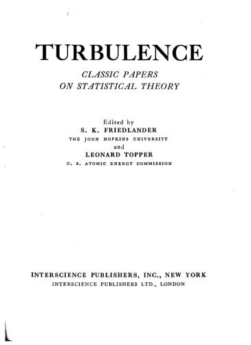 Turbulence (Classic papers on statistical theory)