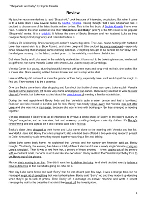 Book Review: Shopaholic and baby by Sophie Kinsella