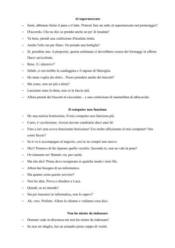 Livello medio / Диалоги. Средний уровень