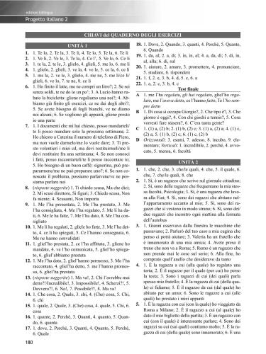 Chiavi del Quaderno degli esercizi Nuovo Progetto Italiano 2