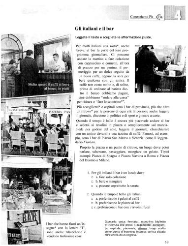 Тексты с заданиями - Il caffè; Gli italiani e il bar