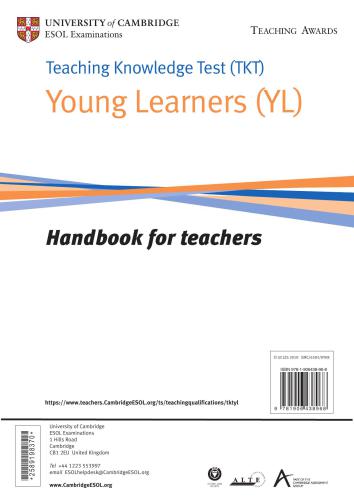 TKT: Young Learners (YL), ESOL Examinations, Handbook for teachers