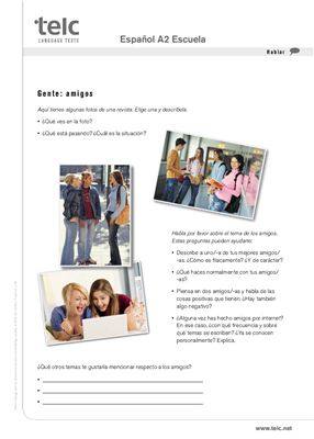 Telc. Тематический шаблон Gente