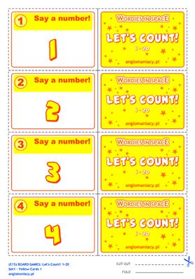 Board Game Let's count! (Numbers 1-20)