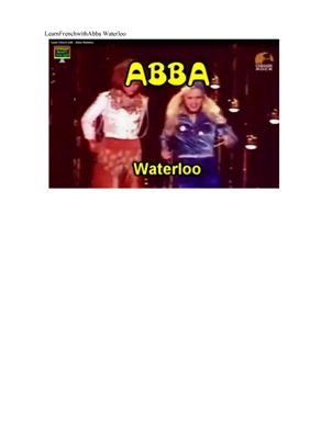 Learn French with - Abba Waterloo