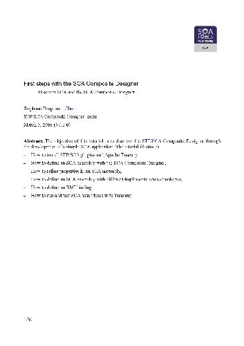 First Steps With The SCA Designer