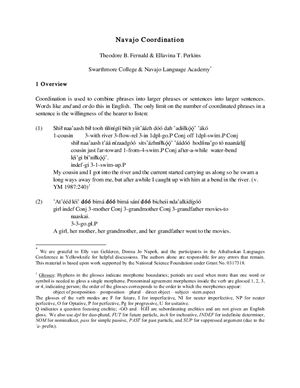 Navajo Coordination