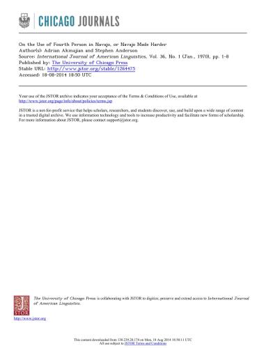 On the Use of Fourth Person in Navajo, or Navajo Made Harder