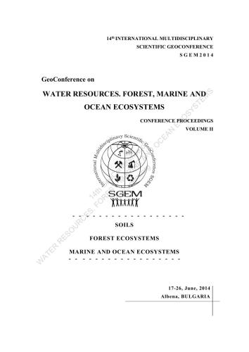 SGEM Multidisciplinary Scientific Conferences 2014. Book 3, Volume 2