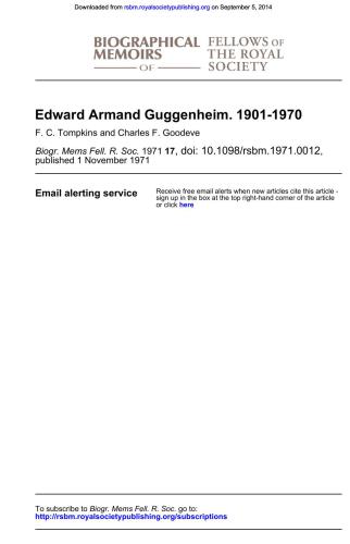 Edward Armand Guggenheim. 1901-1970