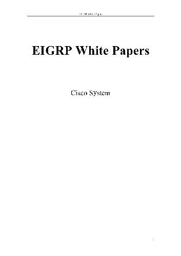 EIGRP White Papers