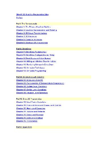 DirectX 3D Graphics Programming Bible