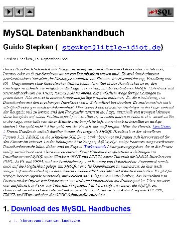 MySQL - Handbuch