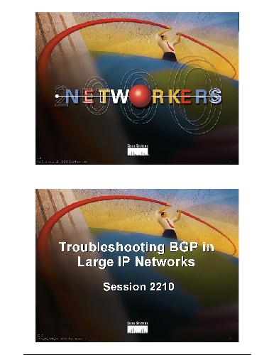 Cisco Networkers - Troubleshooting Bgp In Large Ip Networks