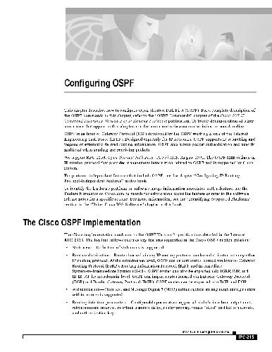 Routing Configure OSPF