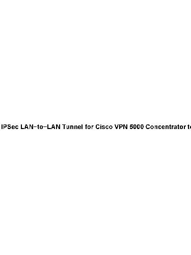 Configuring IPSec LAN-to-LAN Tunnel for Cisco VPN 5000 Concentrator to Cisco Secure PIX Firewall