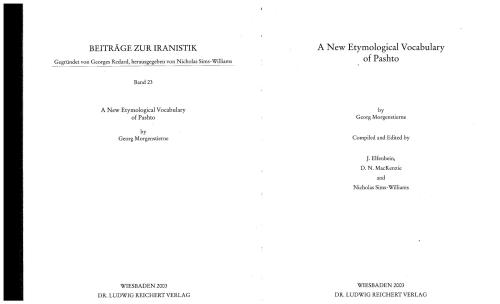 A new etymological vocabulary of Pashto