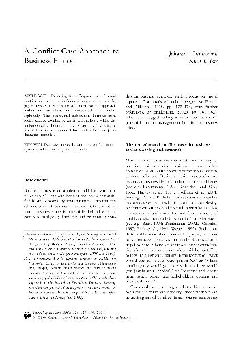 A Conflict Case Approach to BE