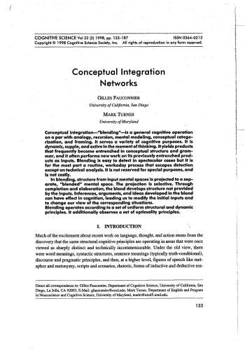 Conceptual Integration Networks