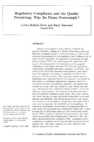 Regulatory Compliance and Air Quality Permitting