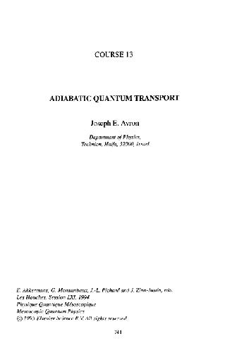 Adiabatic quantum transport