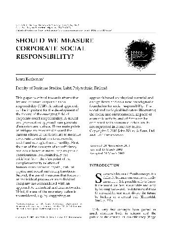 Should We Measure CSR