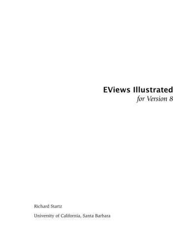EViews Illustrated for Version 8