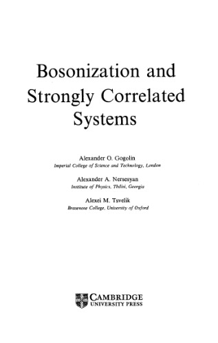 Bosonization and strongly correlated systems