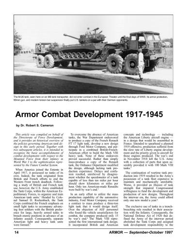 Armor combat development 1917-1945